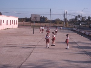 Children at play in school yard