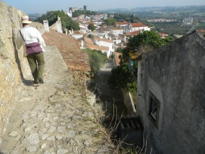 On the ramparts - notice no edge....