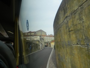 Tiny roads that our bus driver got us through (full size bus) on the hill up to the Port storage and tasting rooms.