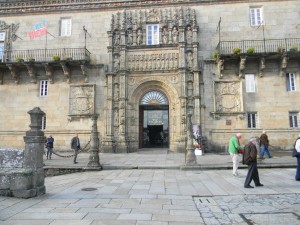 The front of our Parador in Santiago