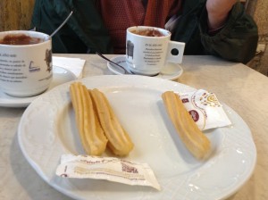 Churros and Chocolate - best afternoon snack ever!