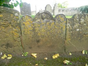 Part of the churchyard in Chipping Camden.