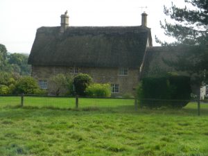 One of the thatched roof homes along our hikes..