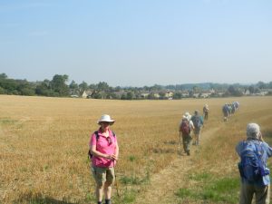 Some of the trail was straight across a crop field. Harvested since it was September - must be interesting to do it when it's growing!